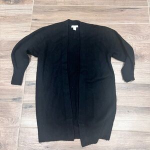 Black H&M long cardigan size XS